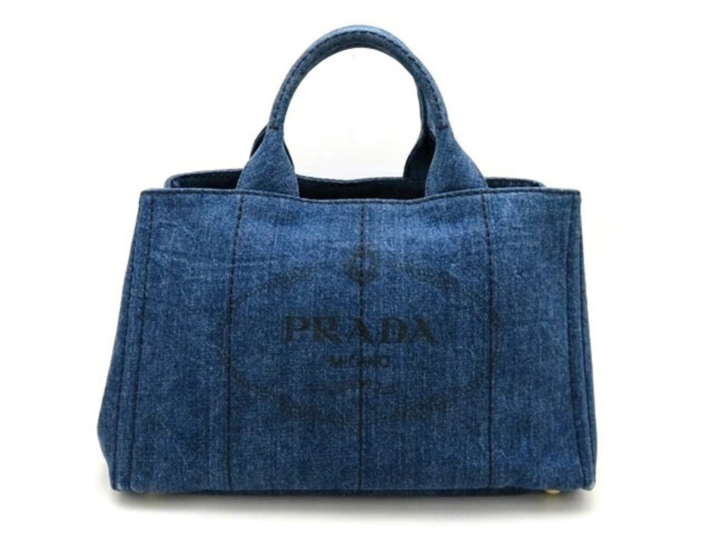 Prada bag handbag Canapa denim blue